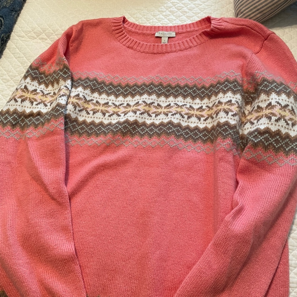 Talbots soft pinky peach sweater